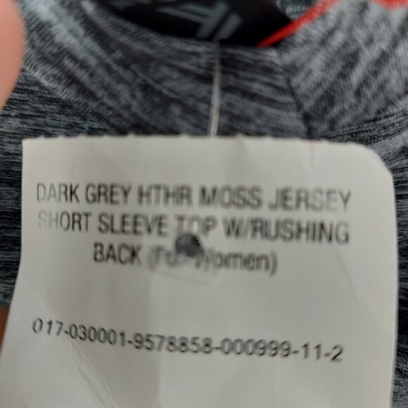 Kyodan Heather Gray Moss Jersey Short Sleeve Top Ruching - Picture 8 of 9